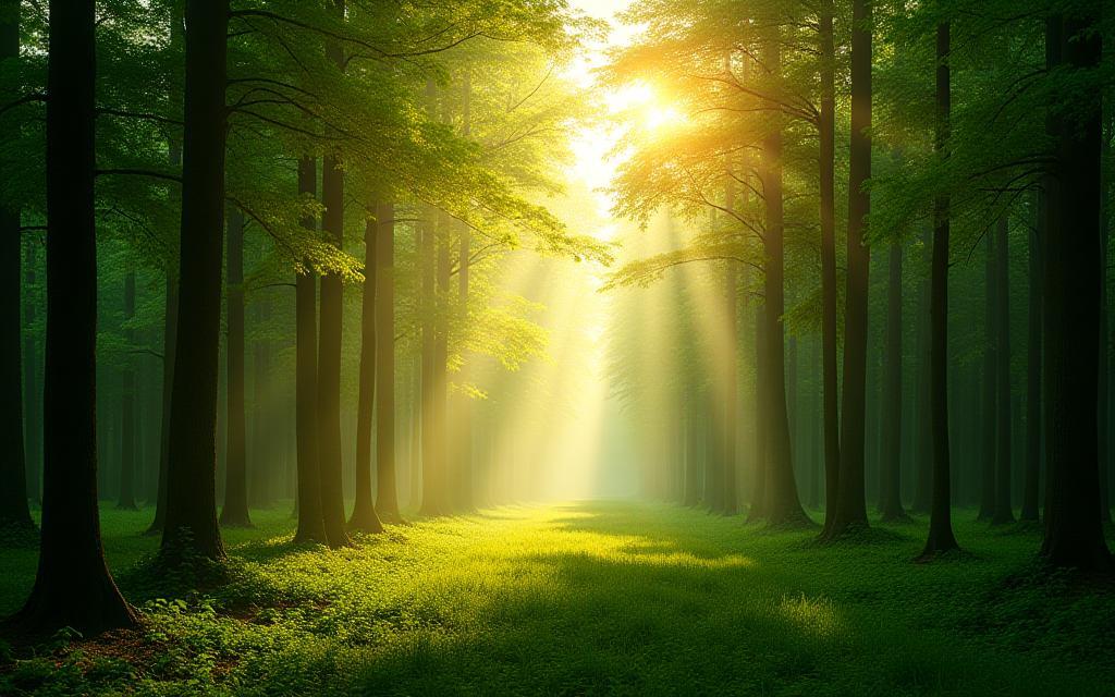 Forêt représentant la reforestation